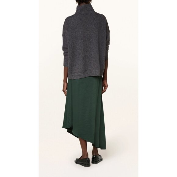 New SELECTED Femme Asymmetrical High Rise Midi Skirt Flowy Fall Winter Christmas - Picture 2 of 11
